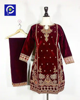 velvet dress 14.1 Maroon